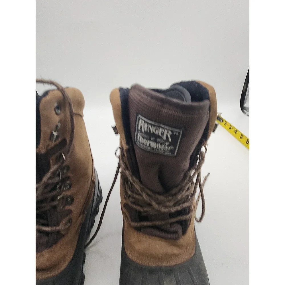 Ranger Thermolite Winter Boots Mens 8 Brown Suede Rubber Duck Snow Insulated